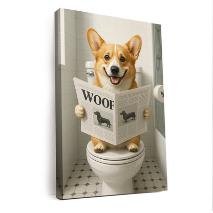 Custom Photo Dog Bathroom Style 6 Canvas Gift For Dog Lovers