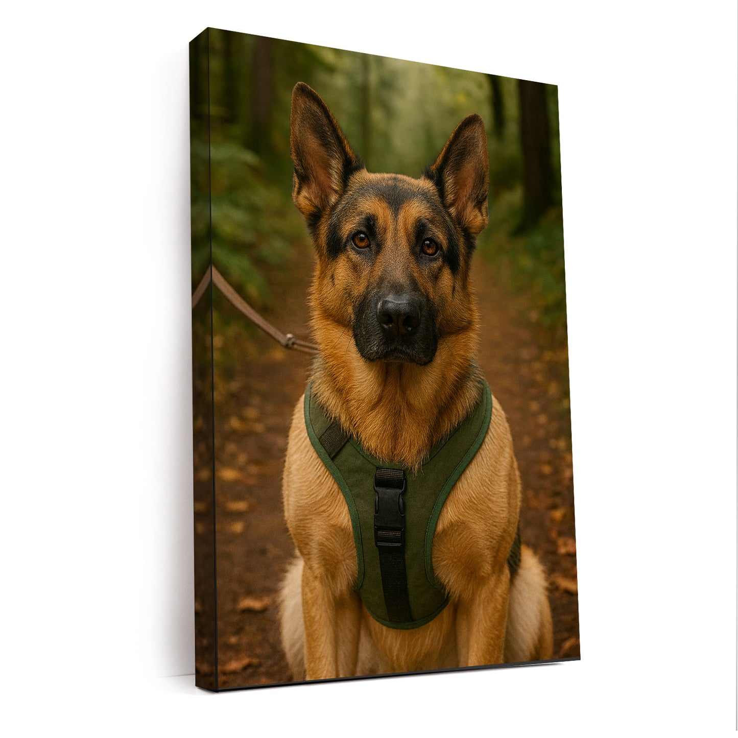 Custom Photo Hiking Dog Canvas Gift For Dog Lovers