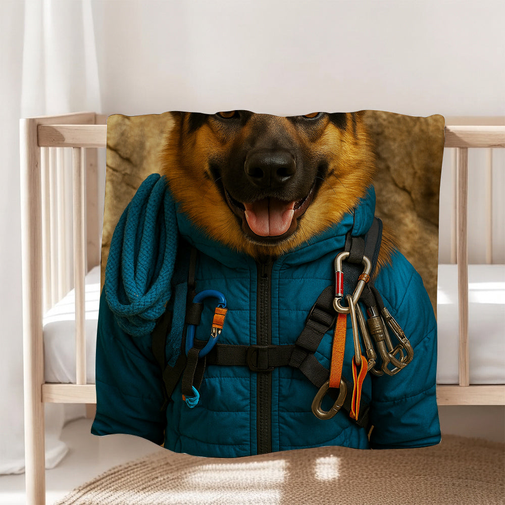 Custom Photo Climber Dog BlanketGift For Dog Lovers