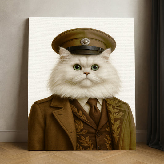 Custom Photo Captain Cat Canvas