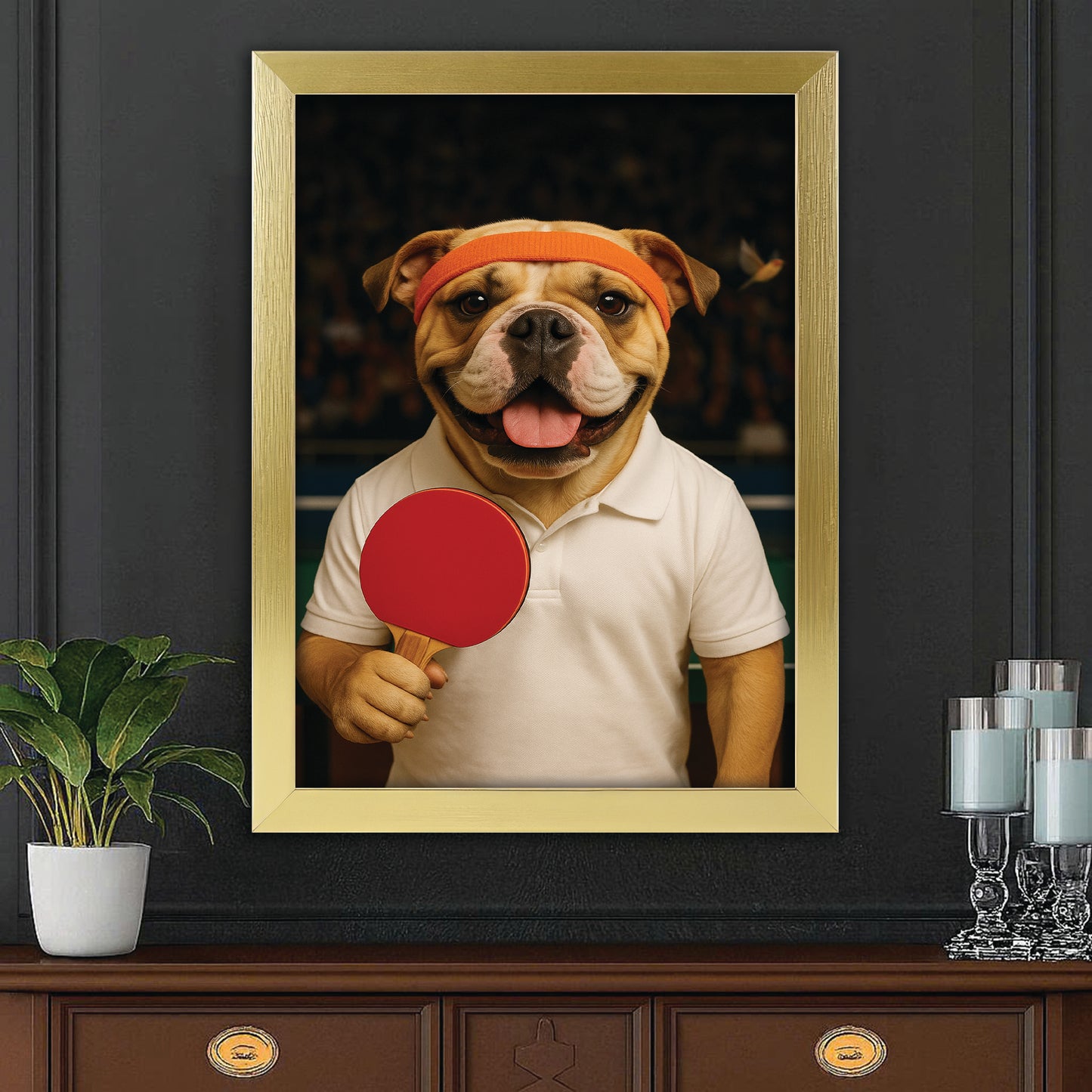 Custom Photo Table Tennis Dog Gift For Dog Lovers