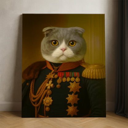 Custom Photo Cat Royal King Canvas _ Gift For Cat Lovers