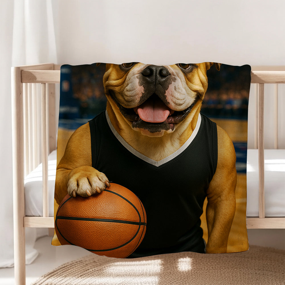 Custom Photo Basketball Player Dog BlanketGift For Dog Lovers