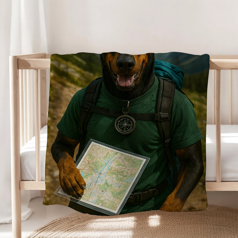 Custom Photo Explorer Hiking Dog BlanketGift For Dog Lovers