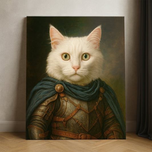 Custom Cat Photo Viking Canvas _ Gift For Cat Lovers