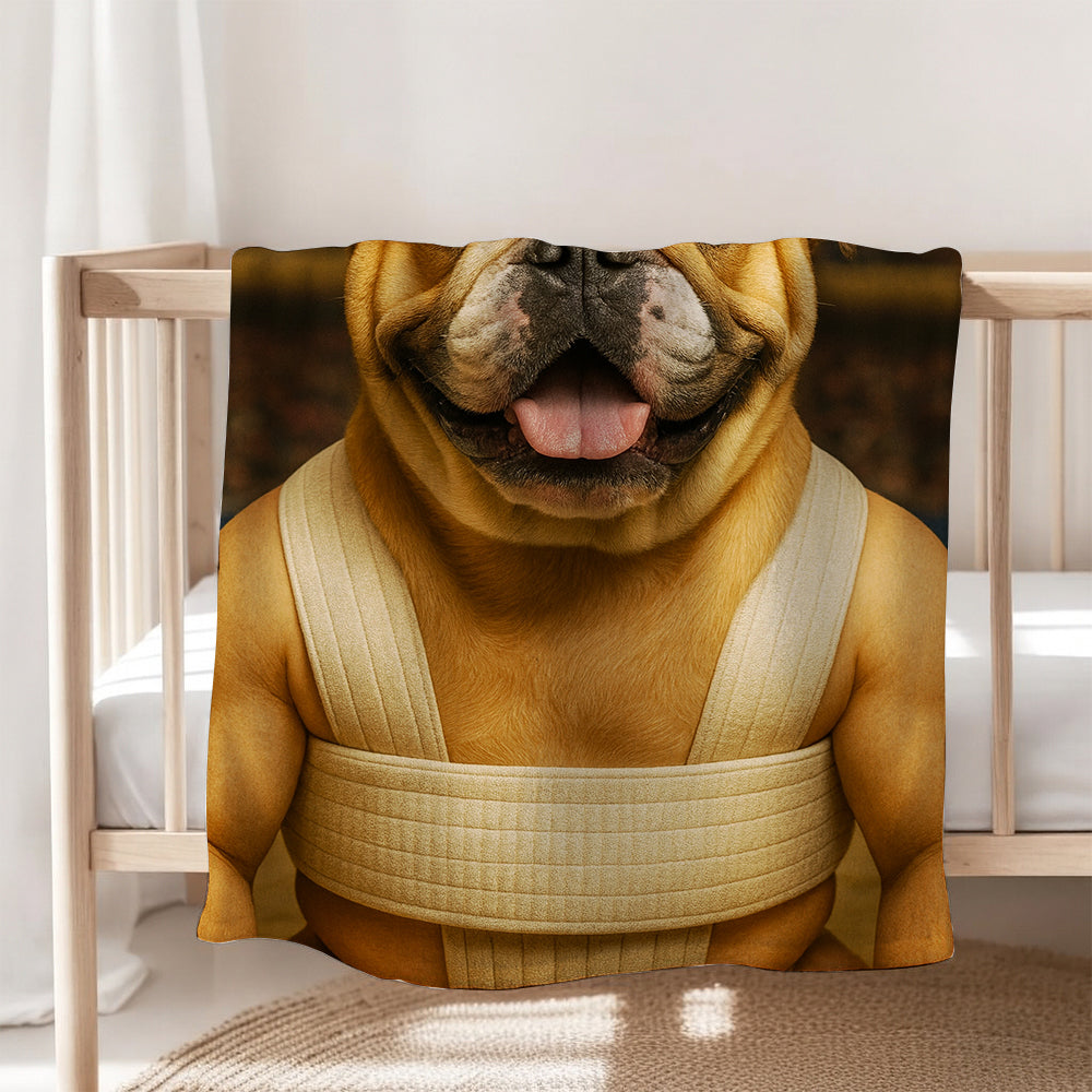 Custom Photo Sumo Dog BlanketGift For Dog Lovers