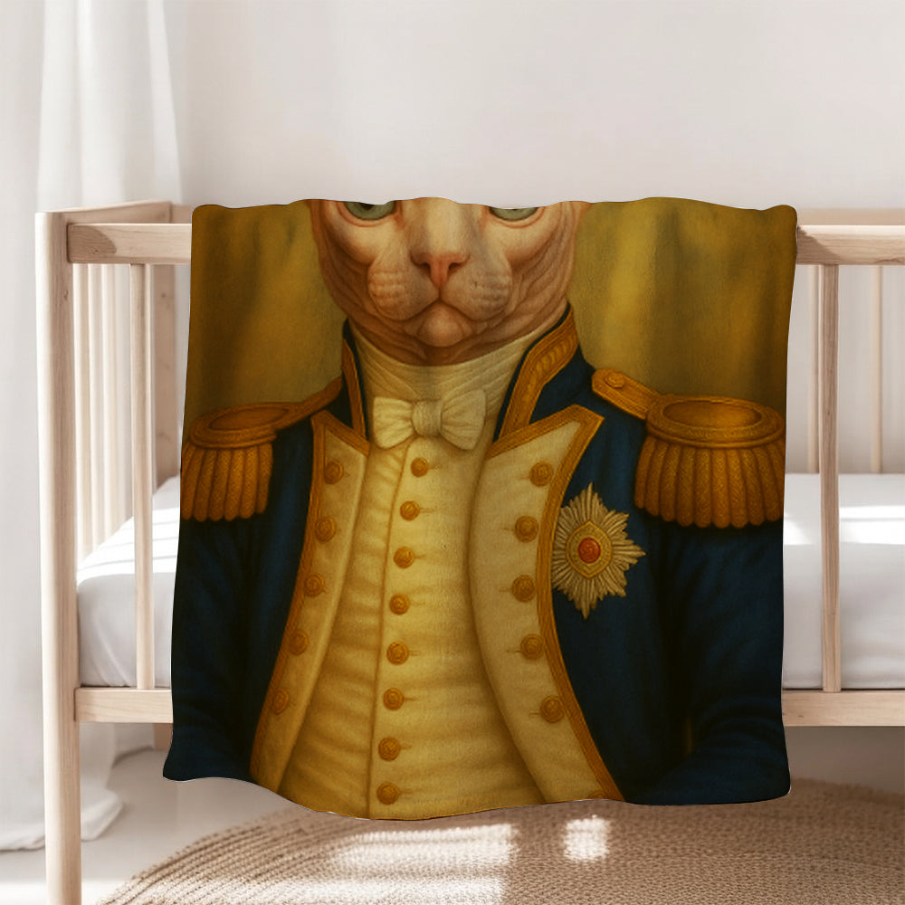 Custom Photo Great Captain Cat Blanket Gift For Cat Lovers
