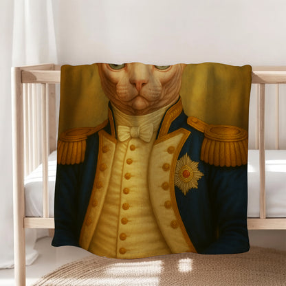 Custom Photo Great Captain Cat Blanket Gift For Cat Lovers