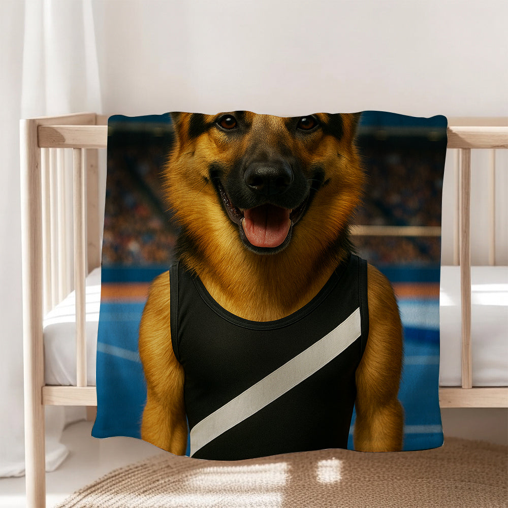 Custom Photo Gymnast Dog BlanketGift For Dog Lovers