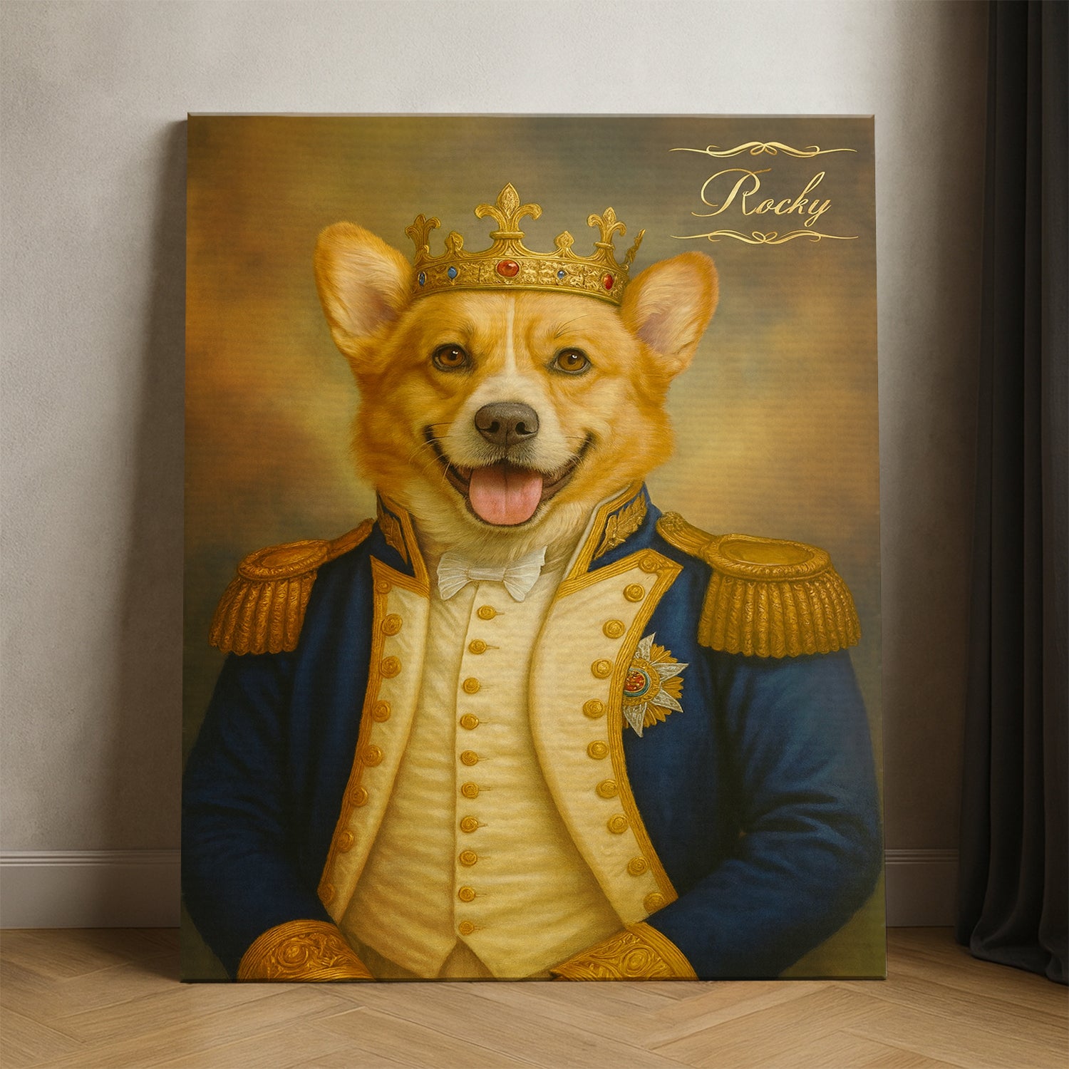 Custom Photo Great Captain Dog Canvas Gift For Dog Lovers