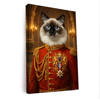 Custom Photo Royal King Cat Style 02 Canvas Gift For Cat Lovers