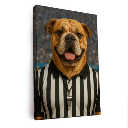 Custom Photo Referee Dog Canvas Gift For Dog Lovers