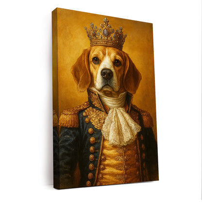 Custom Photo Dog King Royal Canvas Gift For Dog Lovers