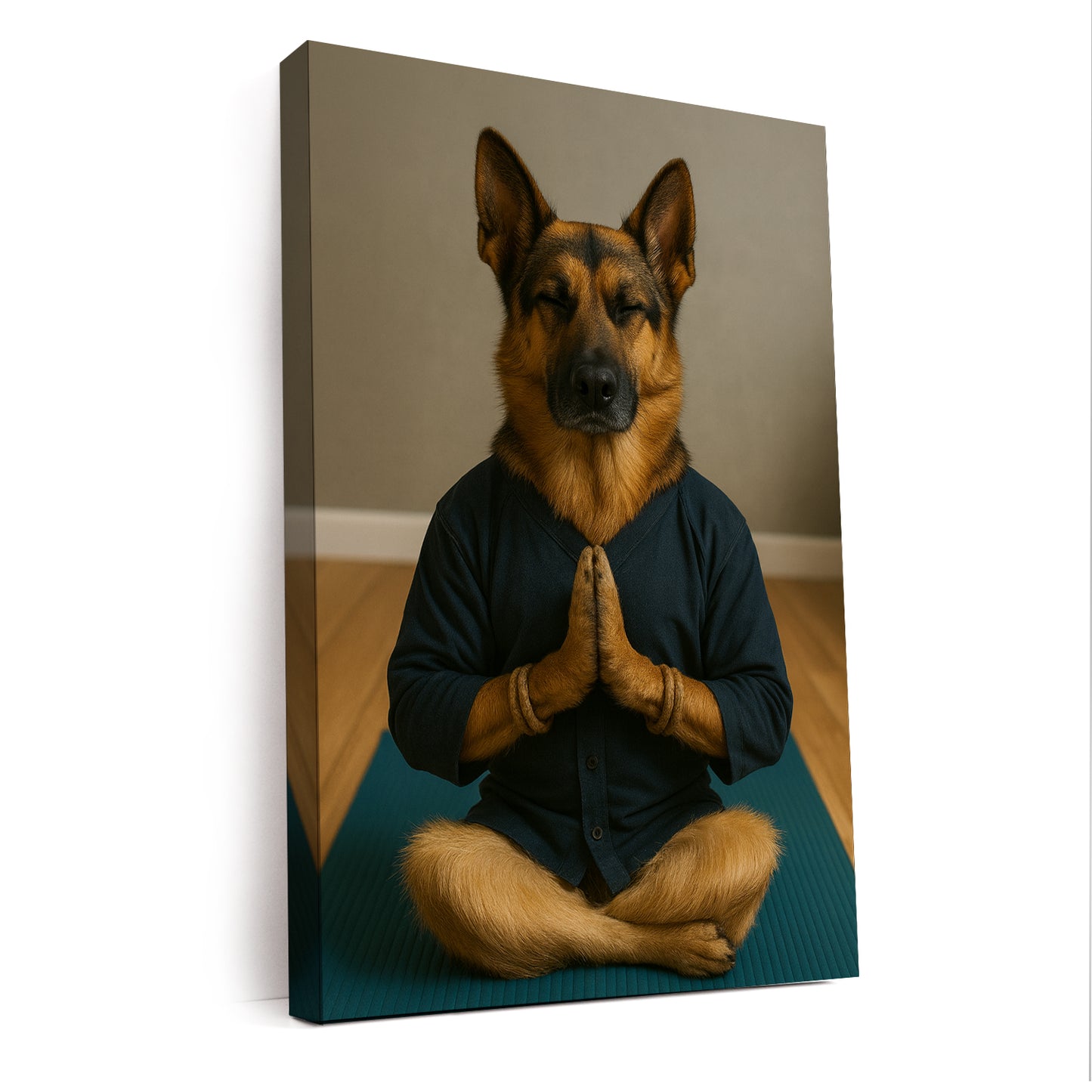 Custom Photo Yoga Dog Canvas Gift For Dog Lovers
