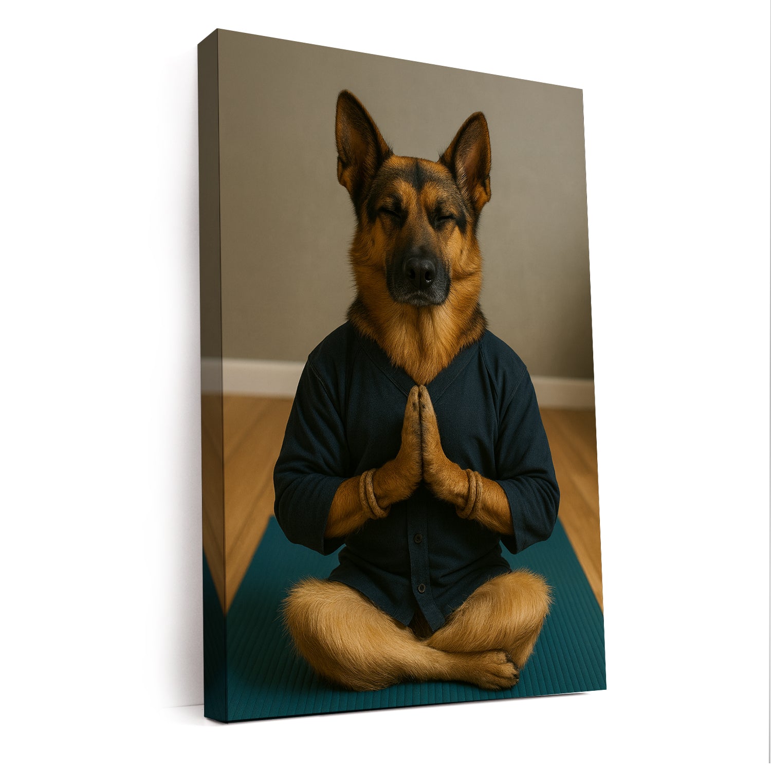 Custom Photo Yoga Dog Canvas Gift For Dog Lovers