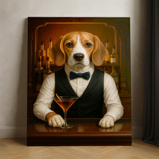 Personalized Dog Portrait Bartender
