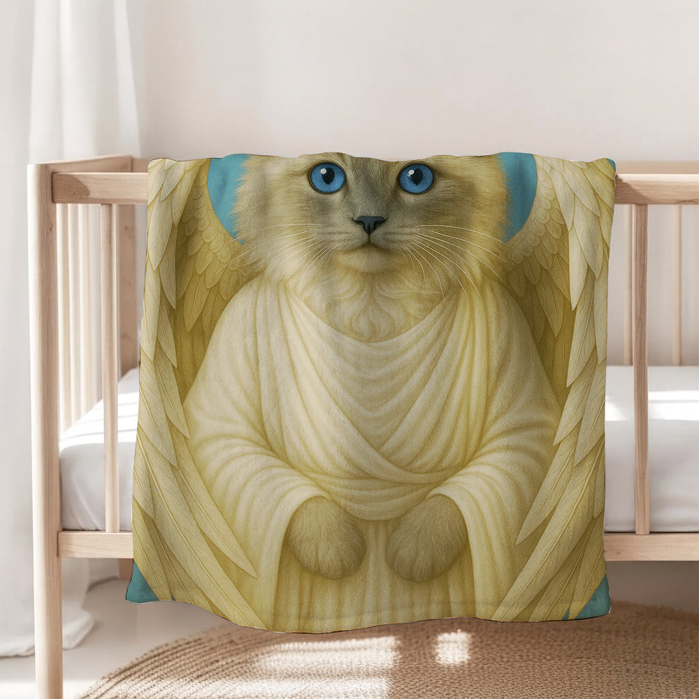 Custom Cat Photo Memorial Blanket _ Memorial Gift For Cat