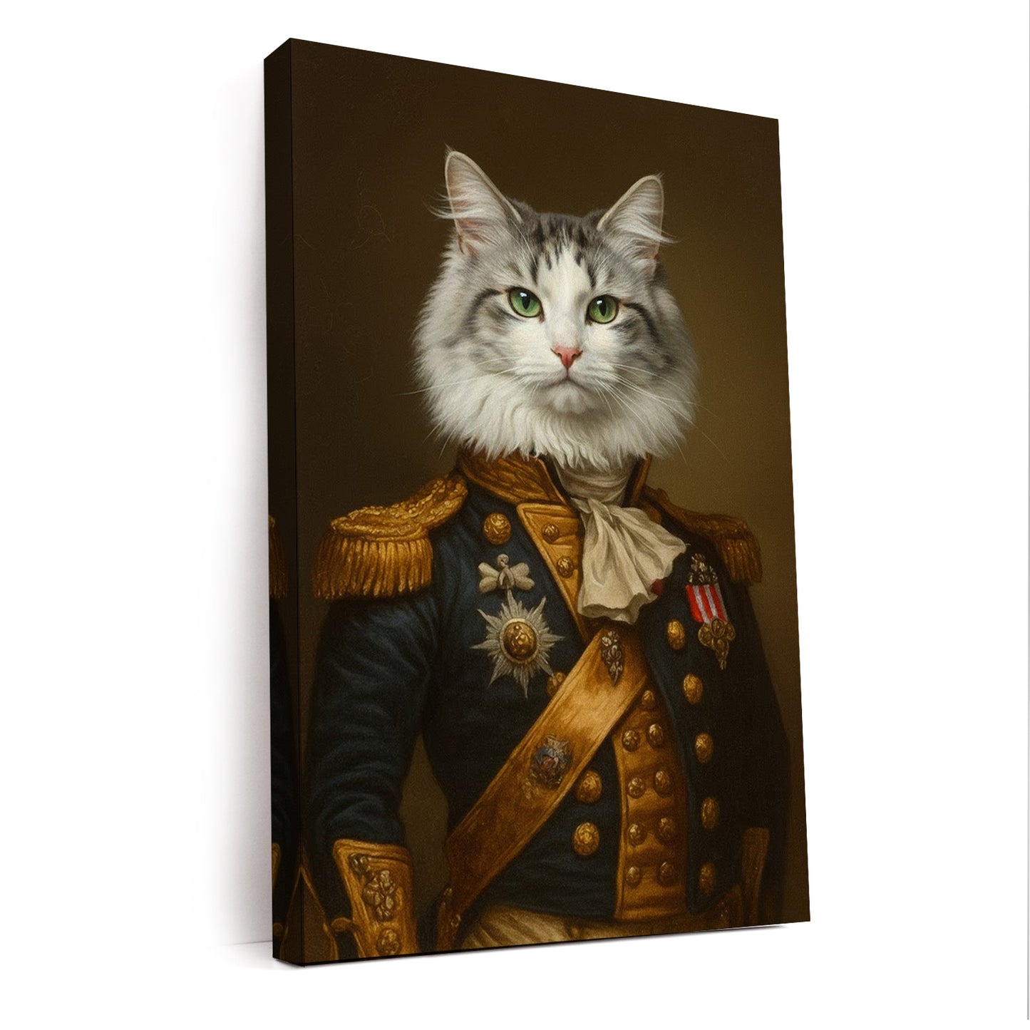 Custom Photo Cat Royal Style 02 Canvas Gift For Cat Lovers