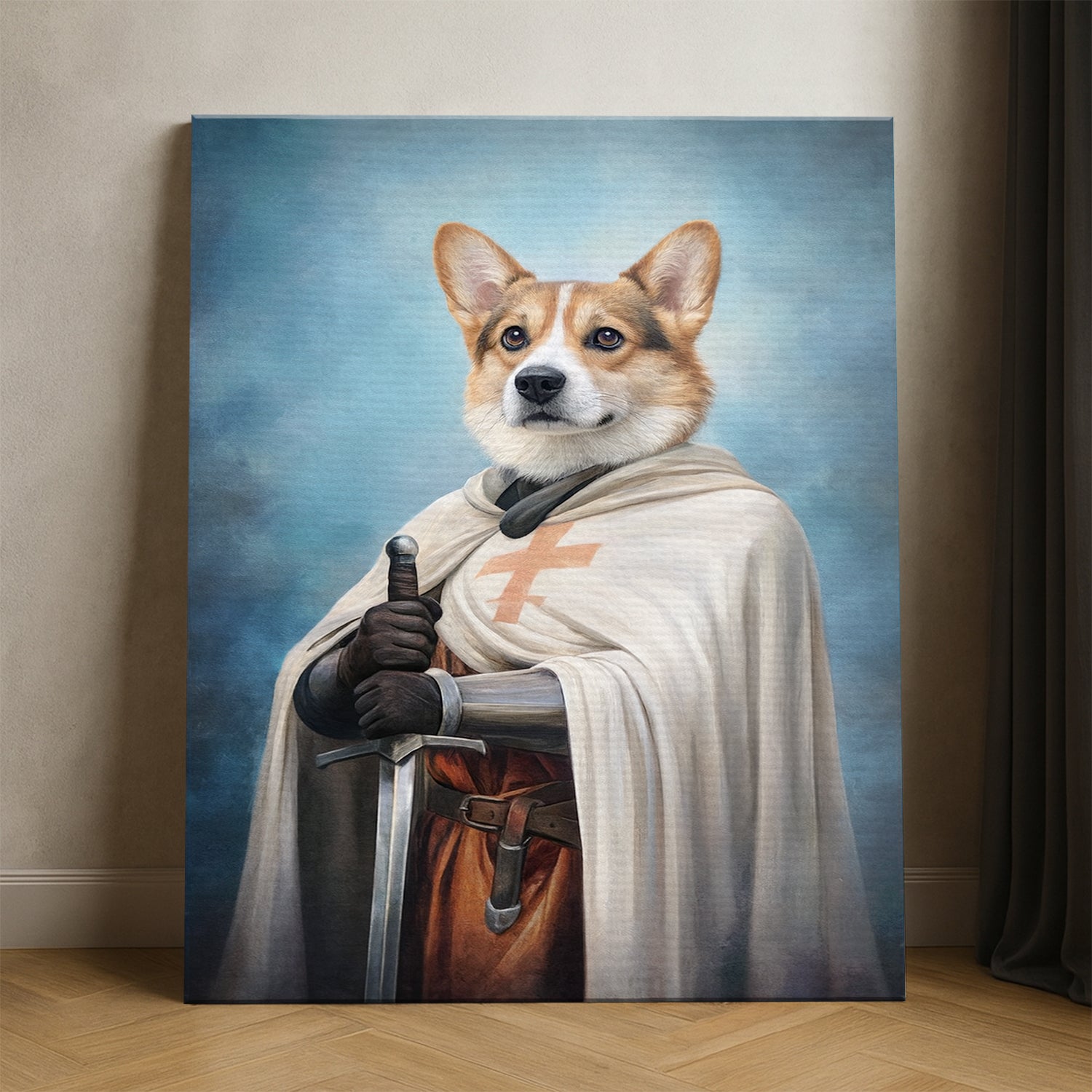 Custom Photo Priest Dog Canvas Gift For Dog Lovers