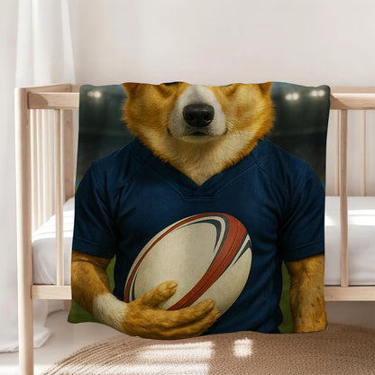 Custom Dog Rugby Sport Dog BlanketGift For Dog Lovers