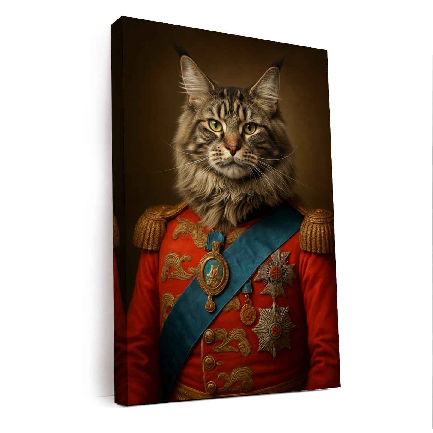 Custom Photo Royal Cat Canvas Gift For Cat Lover