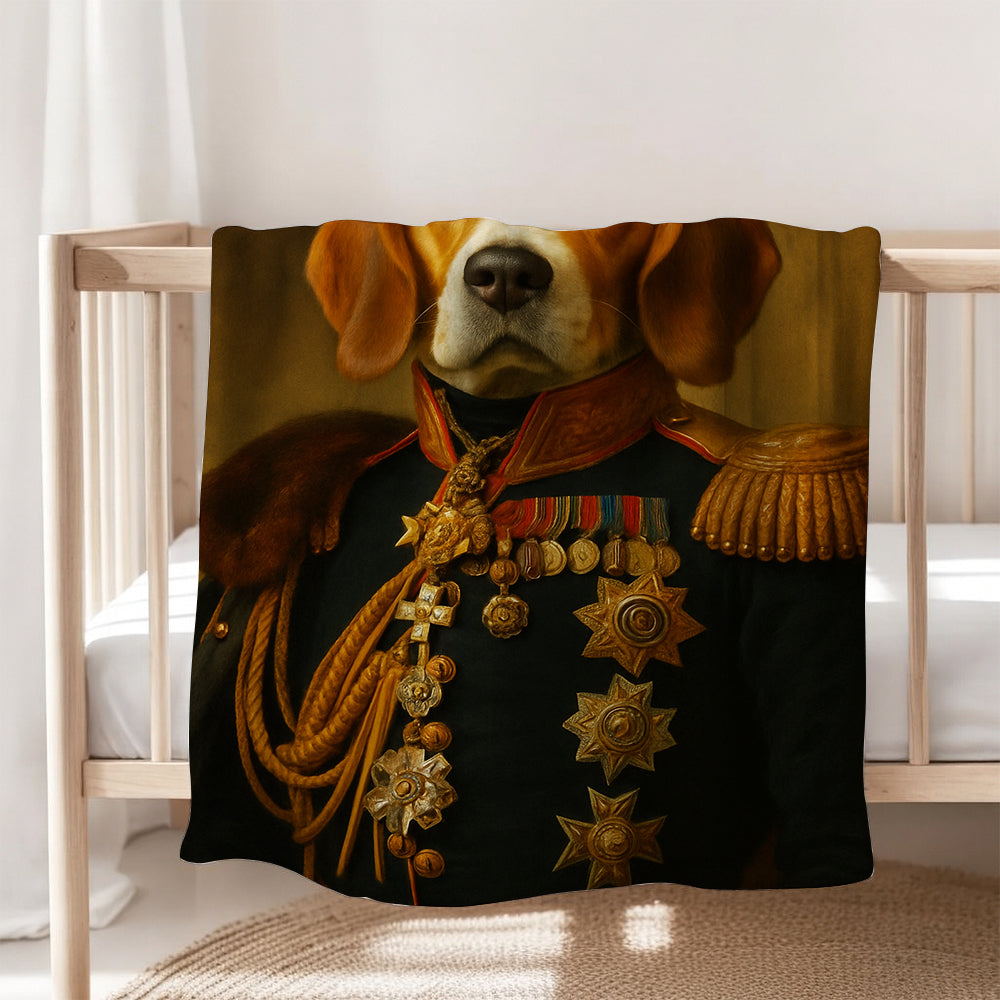 Custom Photo Dog Royal King Blanket Gift For Dog Lover