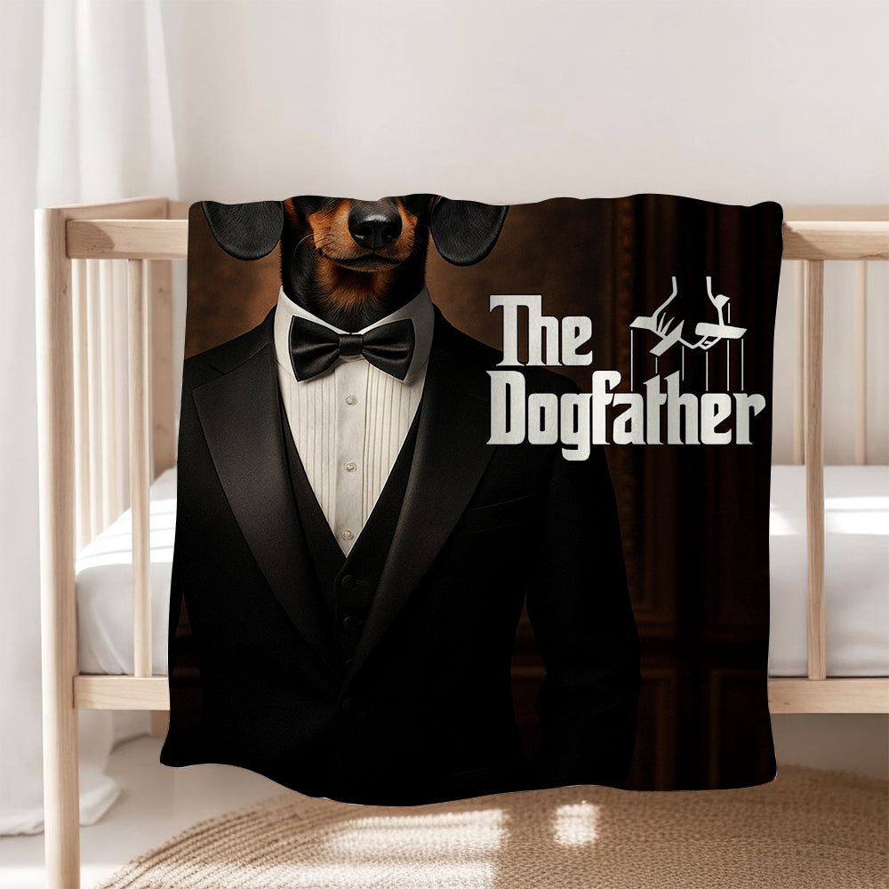 Custom Photo Dog Father Blanket Gift For Dog Lover