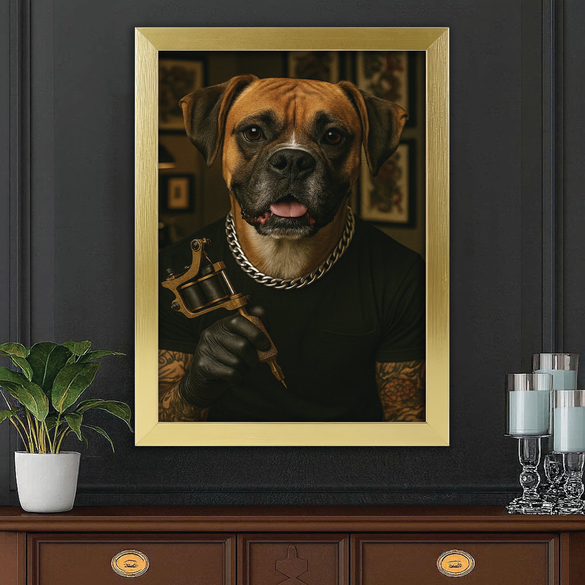 Custom Photo Tatoo Artist Dog Gift For Dog Lovers