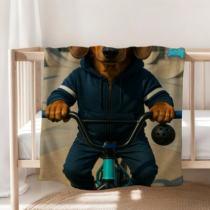 Custom Photo Bmx Bike Dog BlanketGift For Dog Lovers