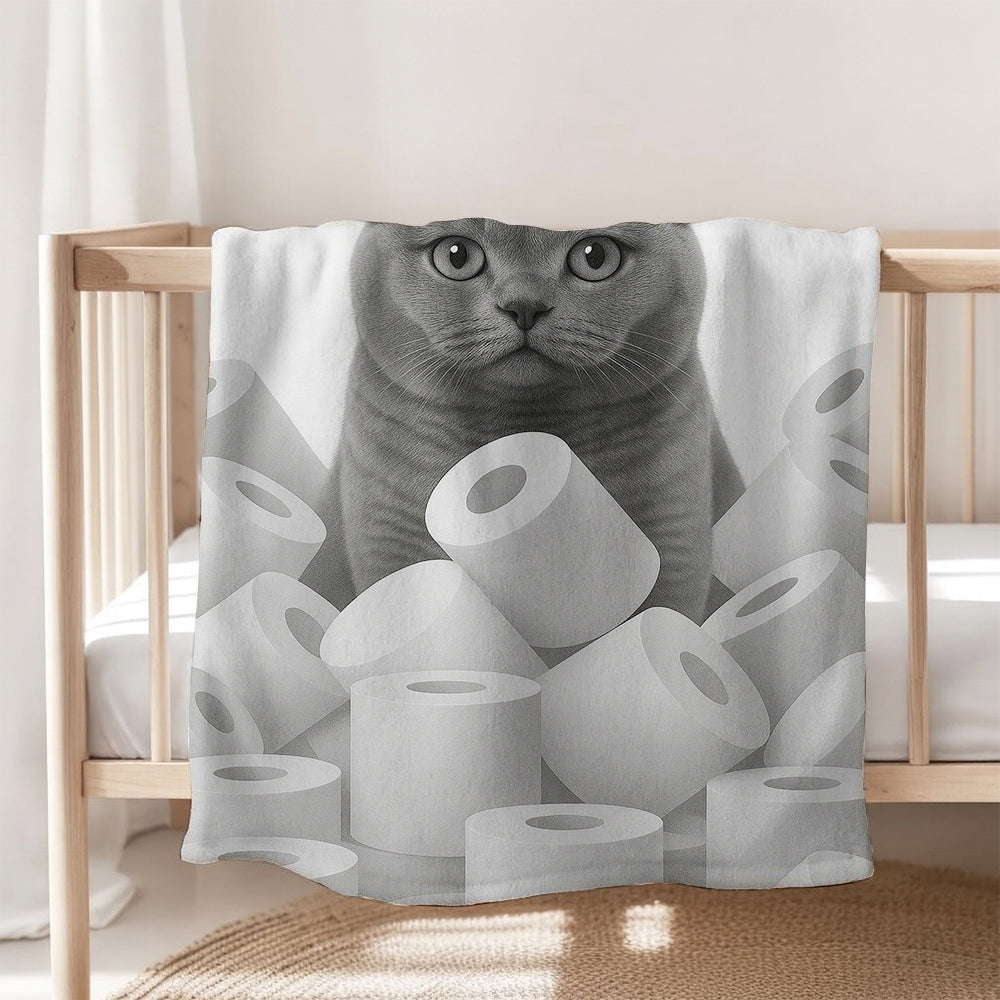 Custom Photo Cat Bathroom Blanket