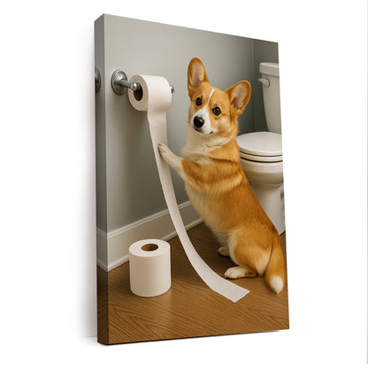 Custom Photo Dog Bathroom Style 18 Canvas Gift For Canvas