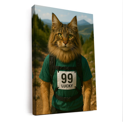 Custom Photo Trail Runner Cat Canvas Gift For Cat Lovers