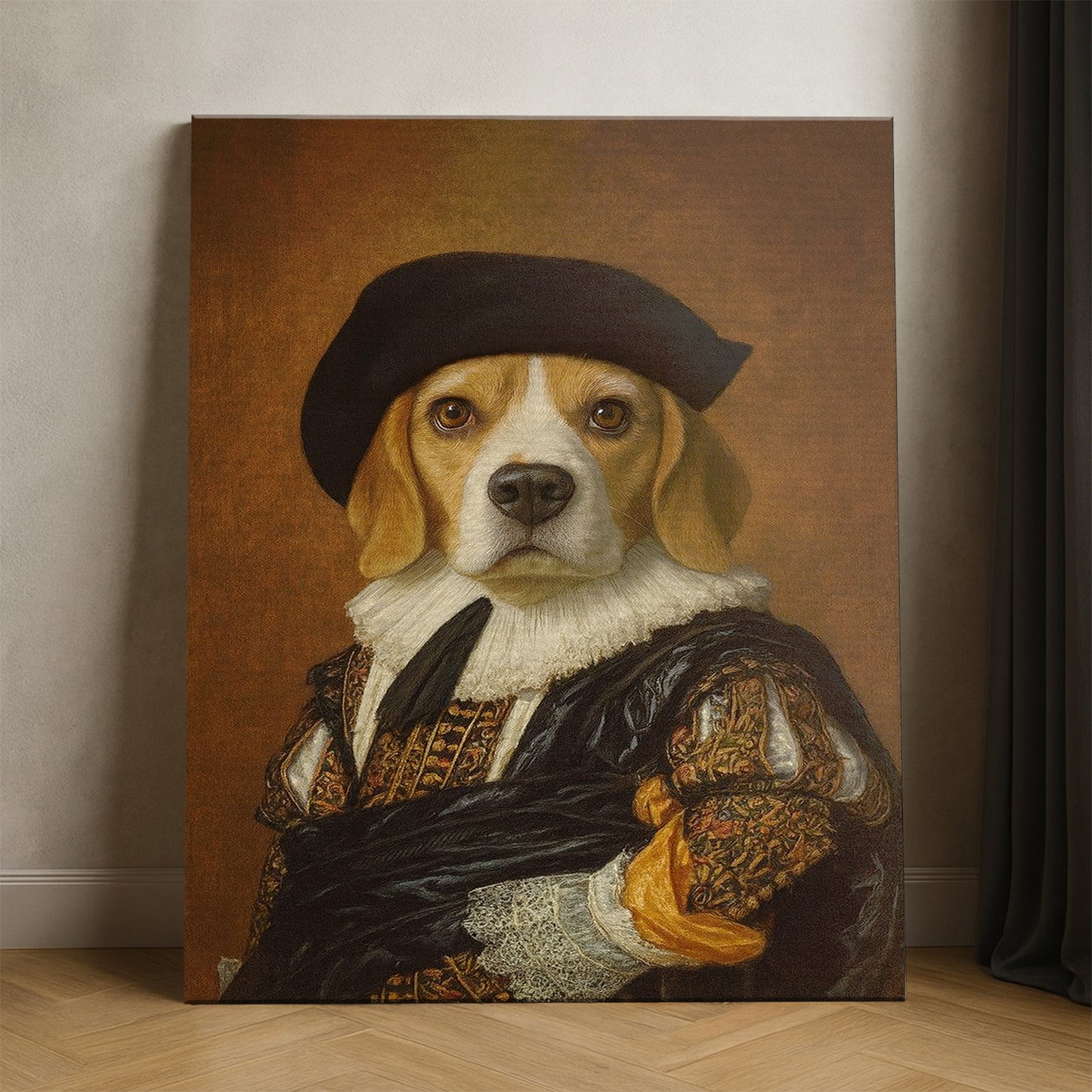 Custom Photo Royal Dog Canvas Dog Lover Gifts