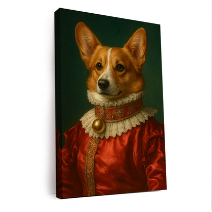Custom Photo Dog Potrait Royal Canvas Gift For Dog Lovers