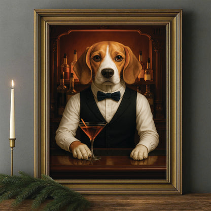 Personalized Dog Portrait Bartender