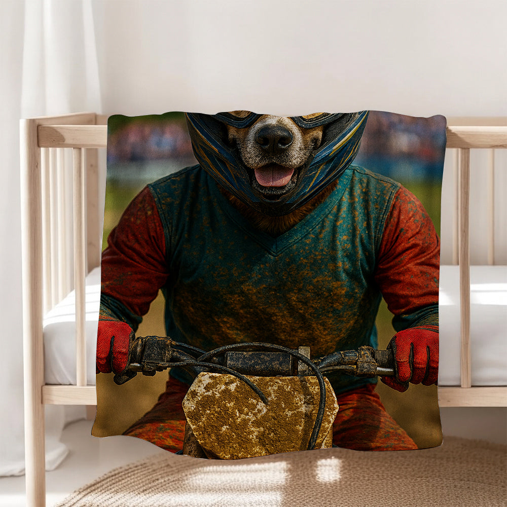 Custom Photo Dirt Bike Dog BlanketGift For Dog Lovers