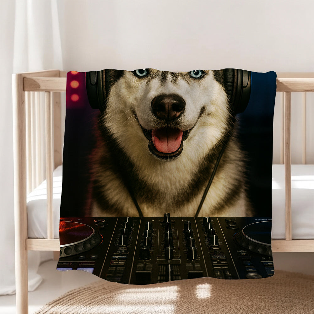Custom Photo Dj Dog BlanketGift For Dog Lovers