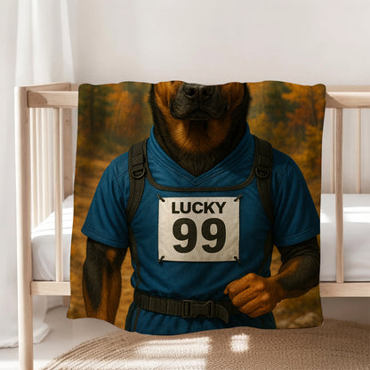 Custom Photo Trail Runner Dog BlanketGift For Dog Lover