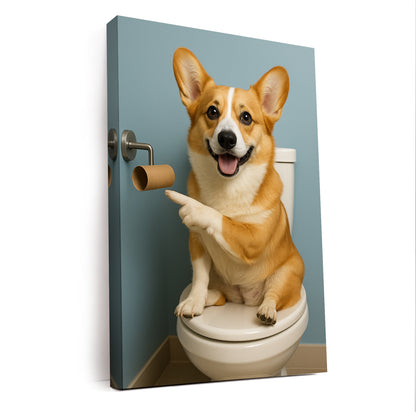 Custom Photo Dog Bathroom Style 33 Canvas Gift For Dog Lovers
