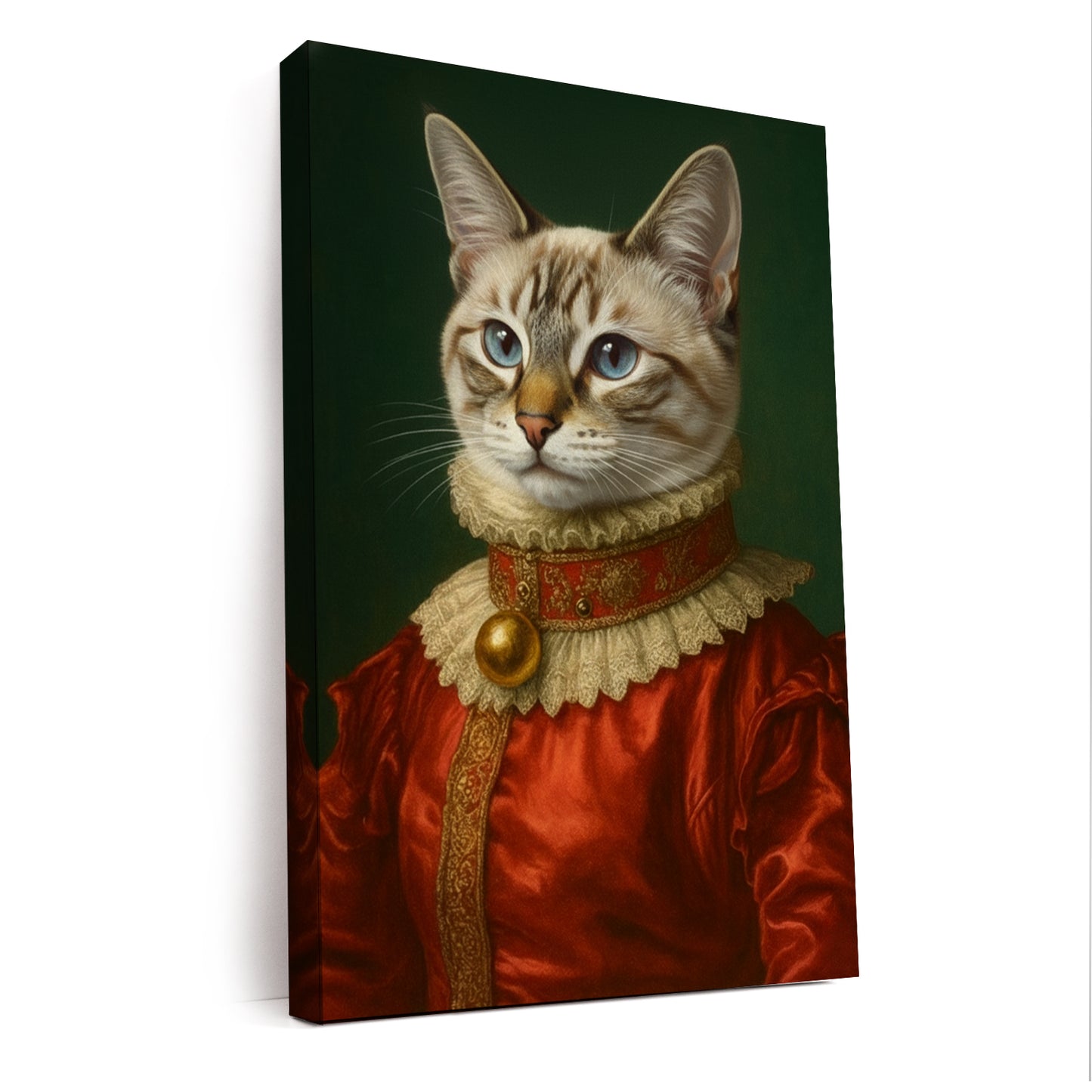 Custom Photo Cat Potrait Royal Canvas Gift For Cat Lovers