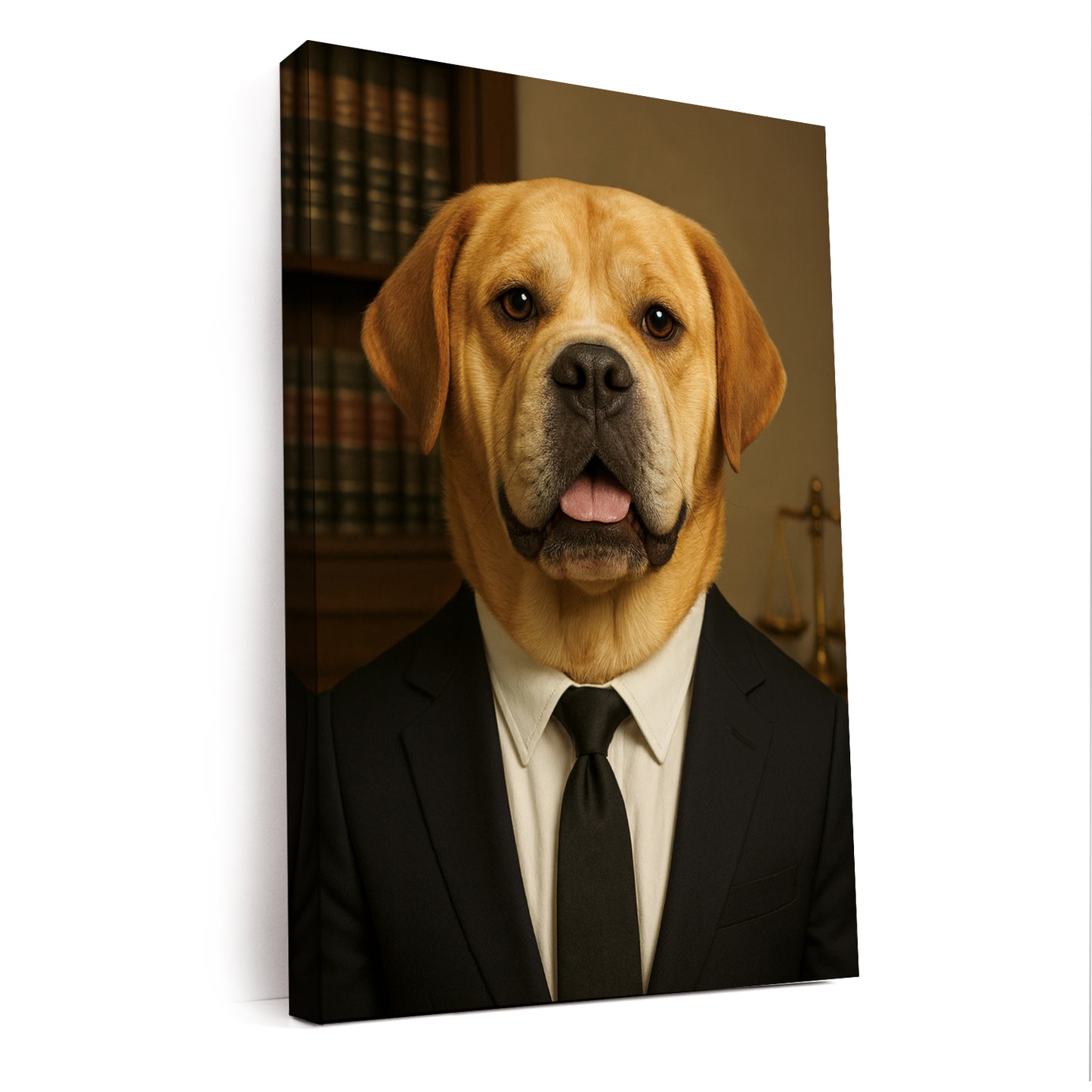Custom Photo Lawyer Dog Canvas Gift For Dog Lovers