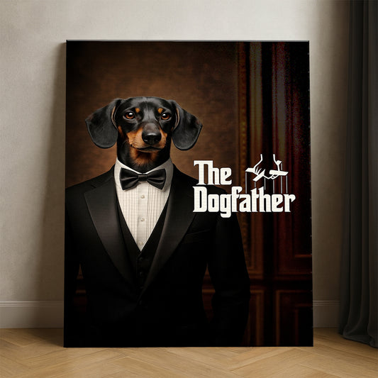 Custom Photo Dog Father Canvas _ Gift For Dog Lovers