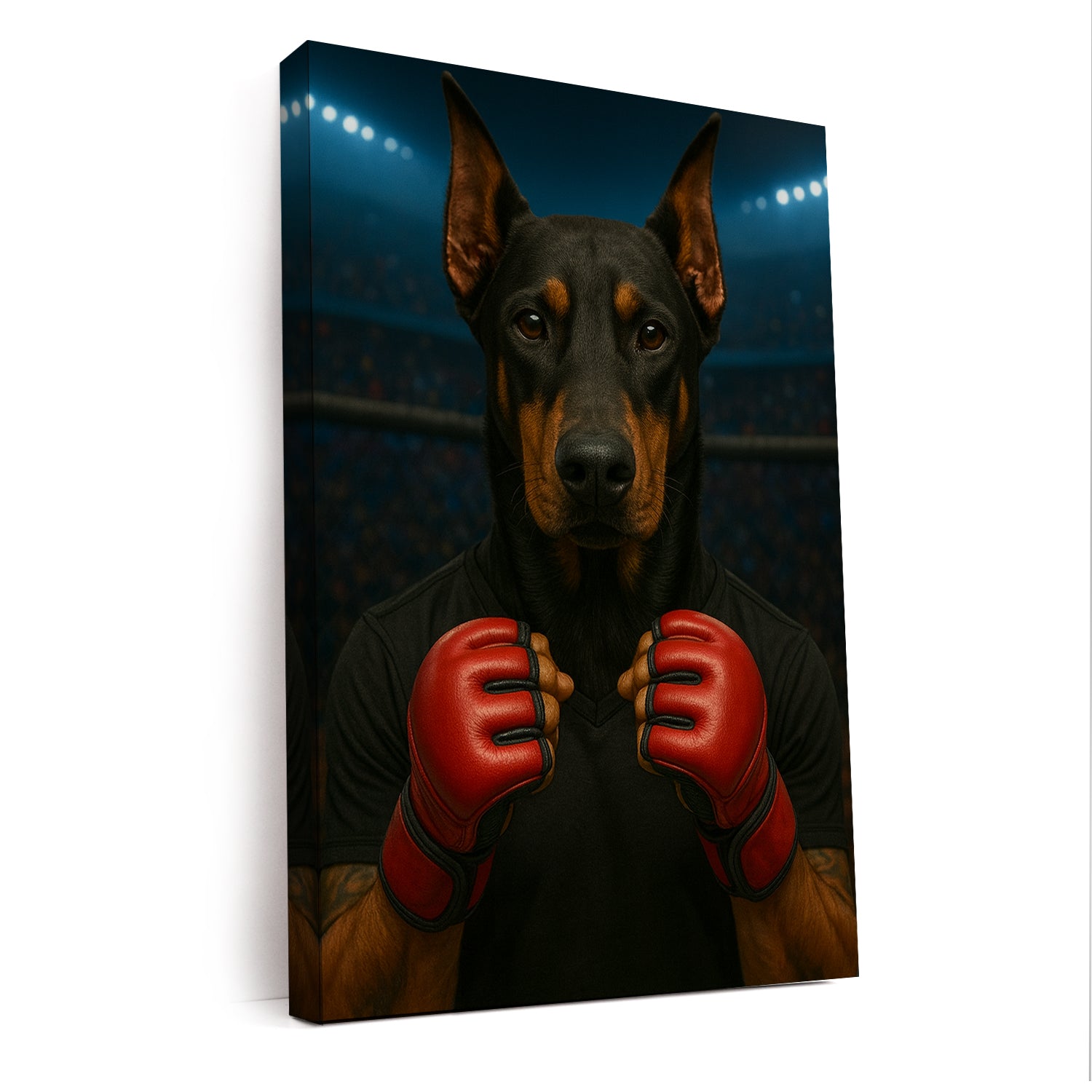 Custom Photo Mma Dog Canvas Gift For Dog Lovers