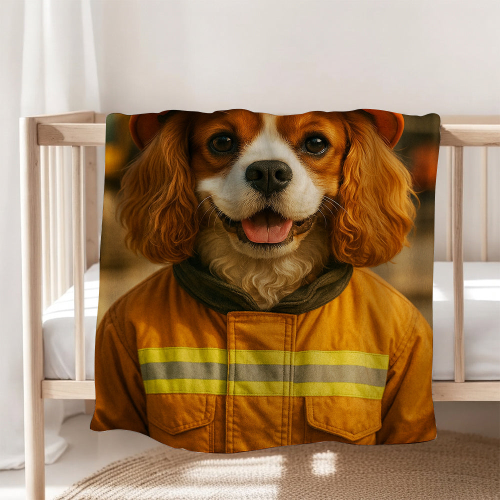 Custom Photo Construction Builder BlanketGift For Dog Lovers