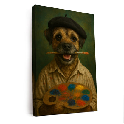 Custom Photo Artist Dog Canvas Gift For Dog Lovers