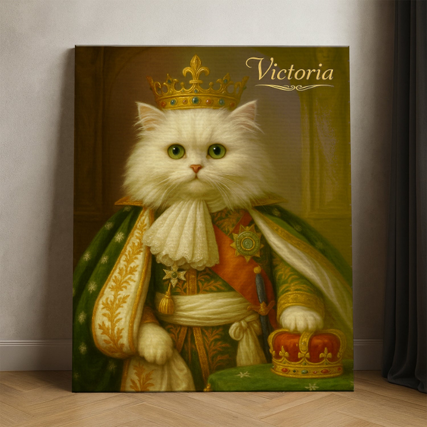 Custom Photo Napoleon Cat Canvas Gift For Cat Lovers