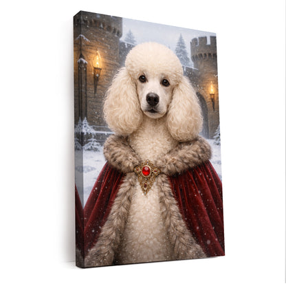 Custom Photo Winter King Royal Canvas Gift For Dog Lovers