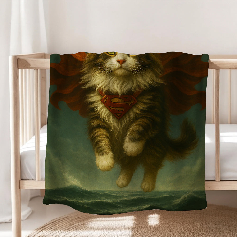 Custom Photo Cat Hero Blanket