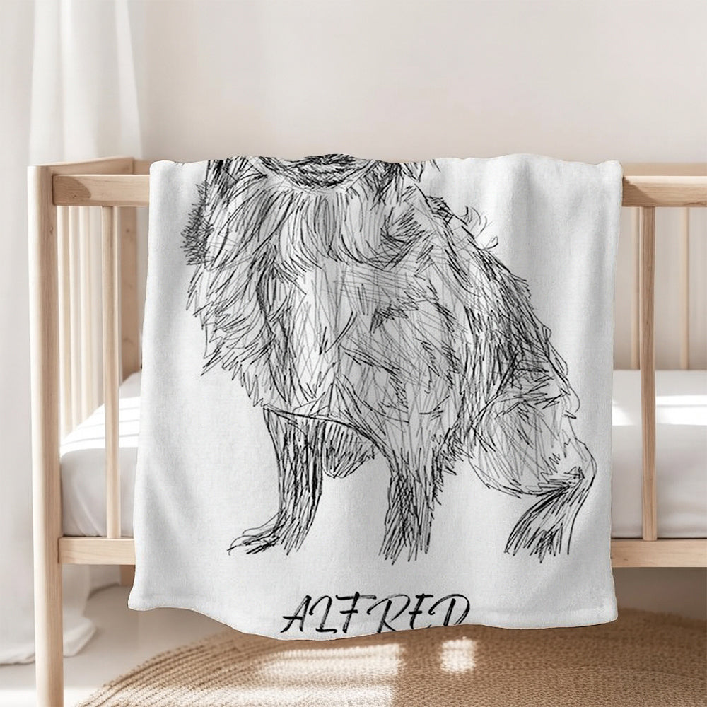 Custom Photo Dog Pencil Art