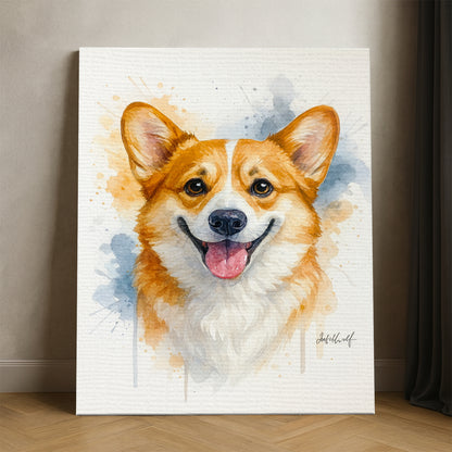 Custom Photo Dog Watercolor Artwork
